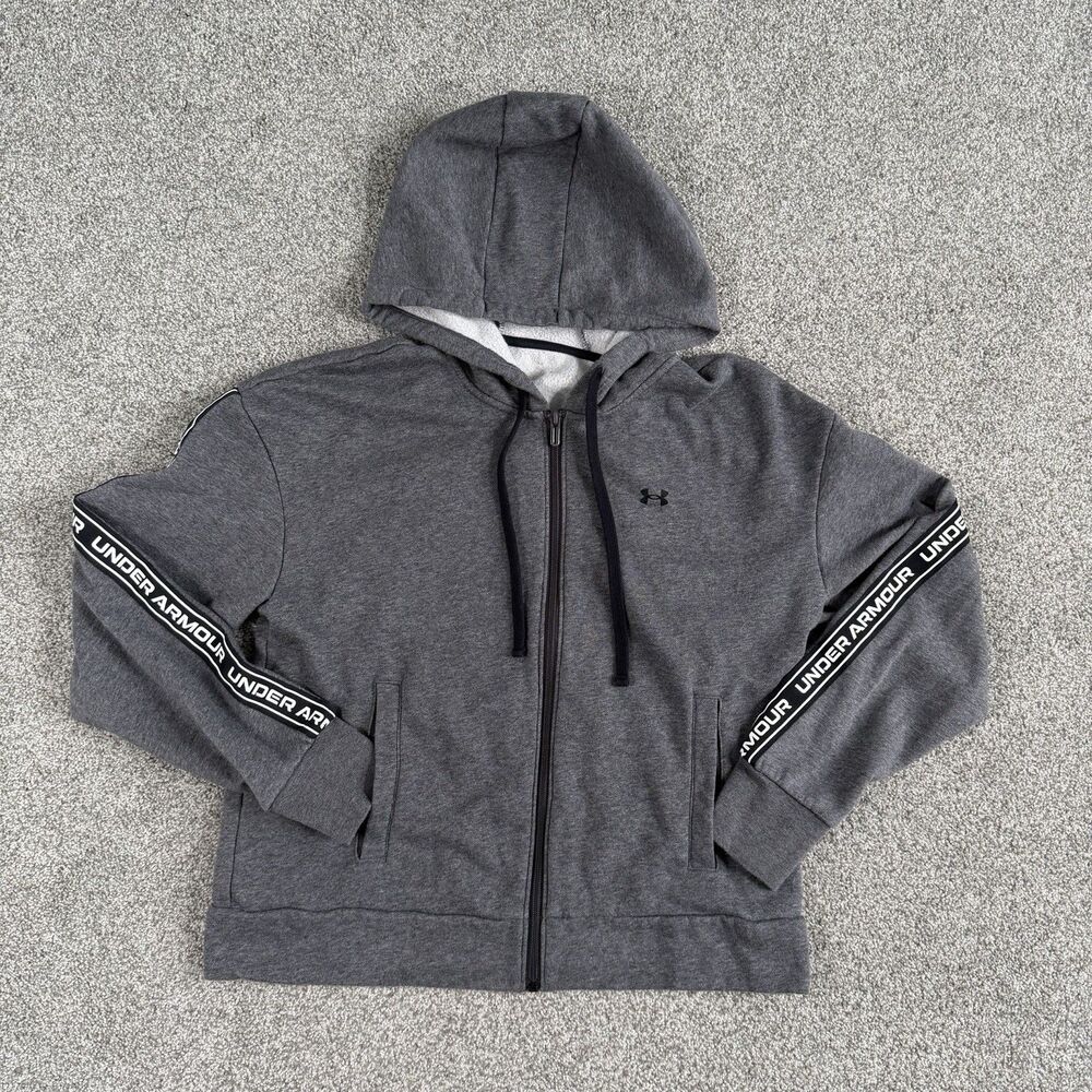 Under Armour UA Rival Fleece Hoodie Training Jacket Womens Full Zip Size Medium